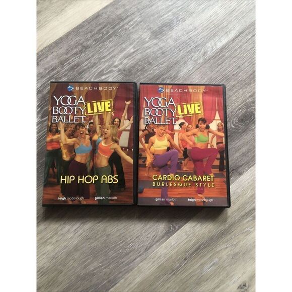 2 Yoga Booty Ballet workout exercise fitness DVD lot Hip hop abs & Cardio Cabare - Picture 1 of 10